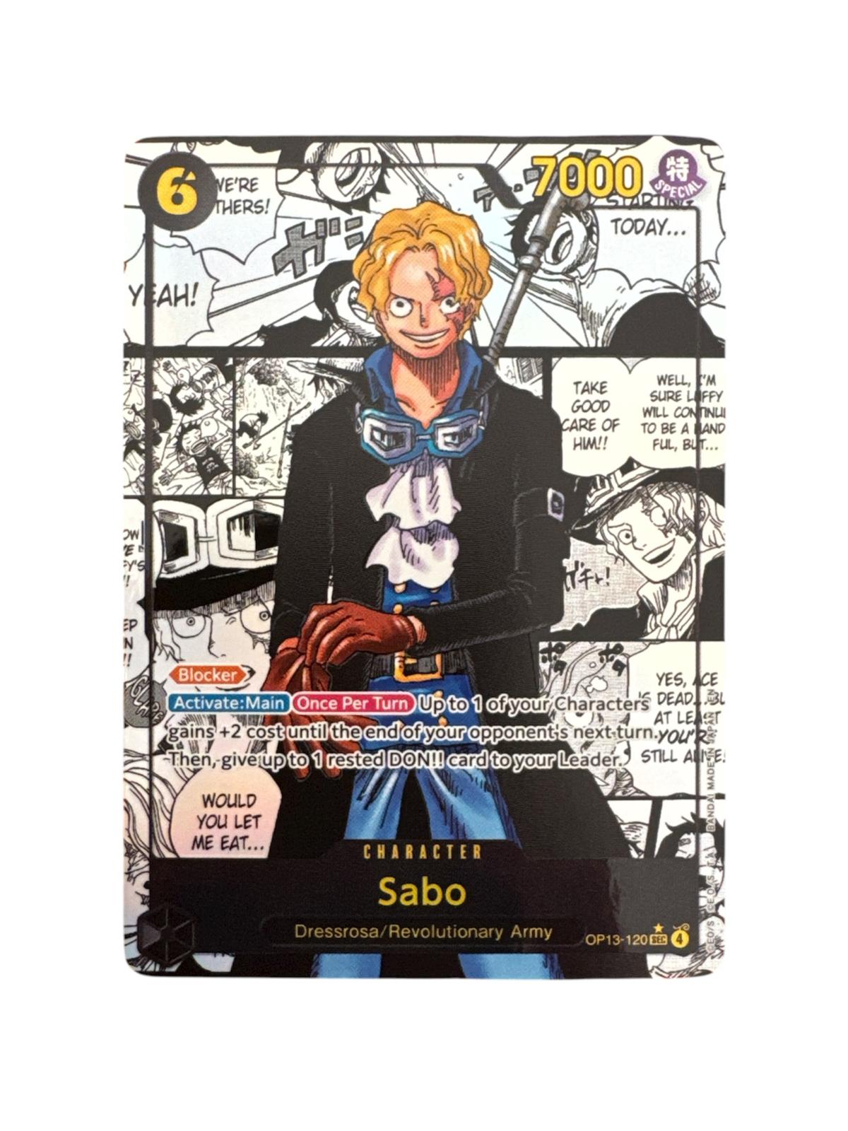 One Piece Card Game ENG - Sabo Manga Panel Alternate Art Secret Rare - OP-13 Carrying on his Will