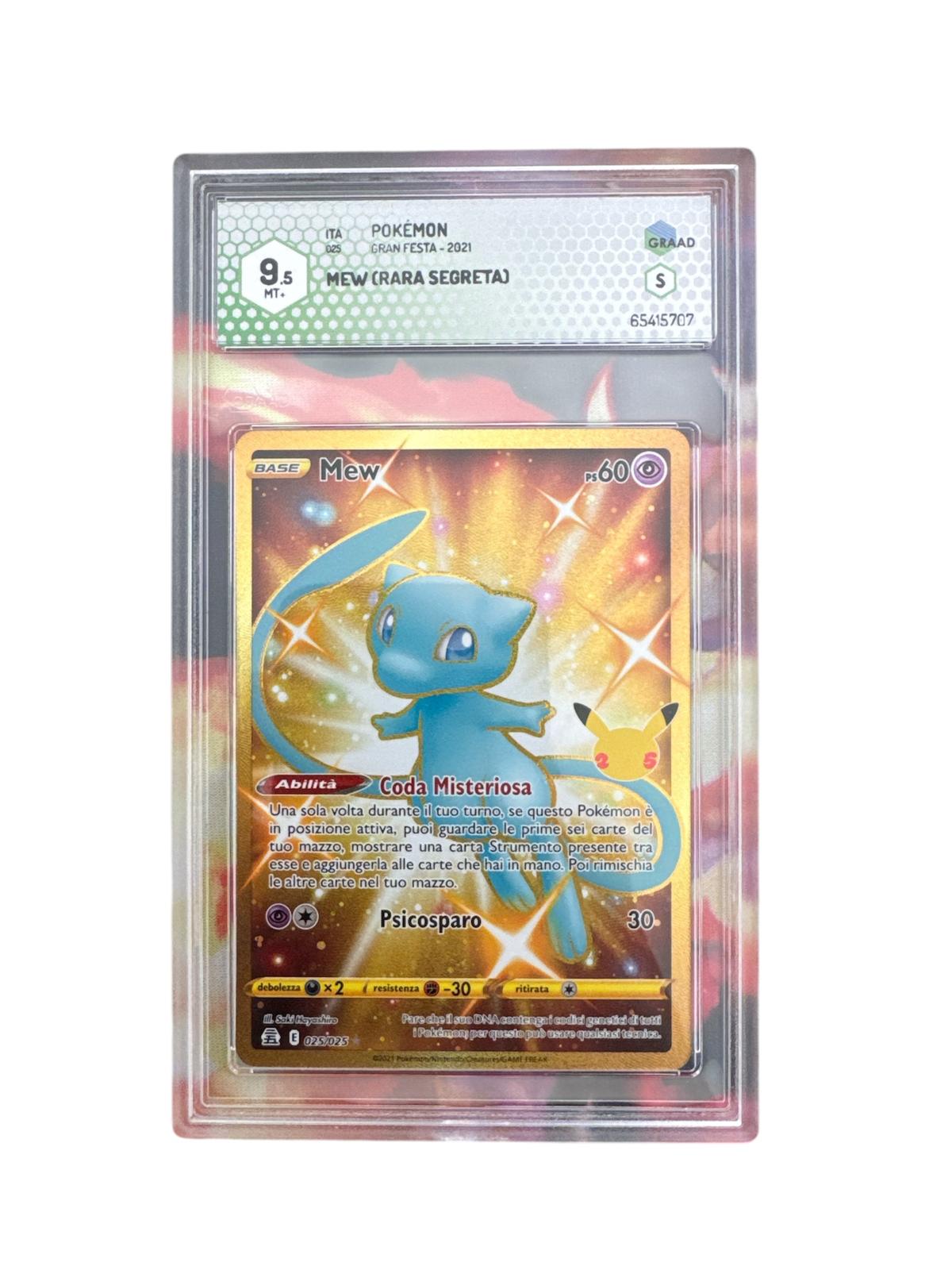 CGC Pokemon ITA - Mew 025/025 Rara Segreta - Gran Festa - Graad 9.5