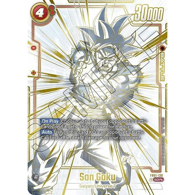Dragon Ball Super Card Game ENG - Son Goku 139 Super Alternate Art SCR NM - Fusion World : Awakened Pulse