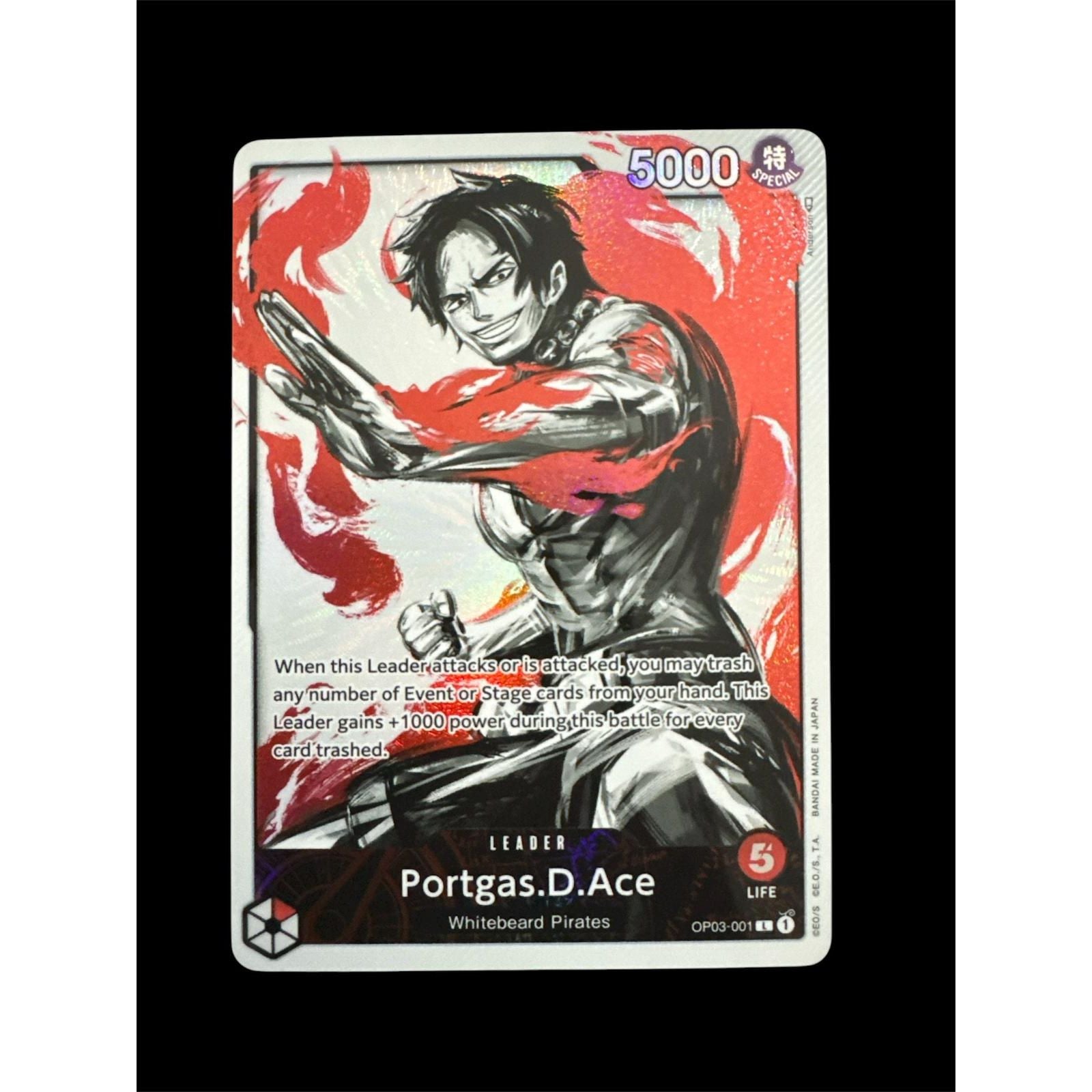 One Piece Card Game ENG - Portgas.D.Ace - Leader Alternate Art - OP-03: Pillars of Strength