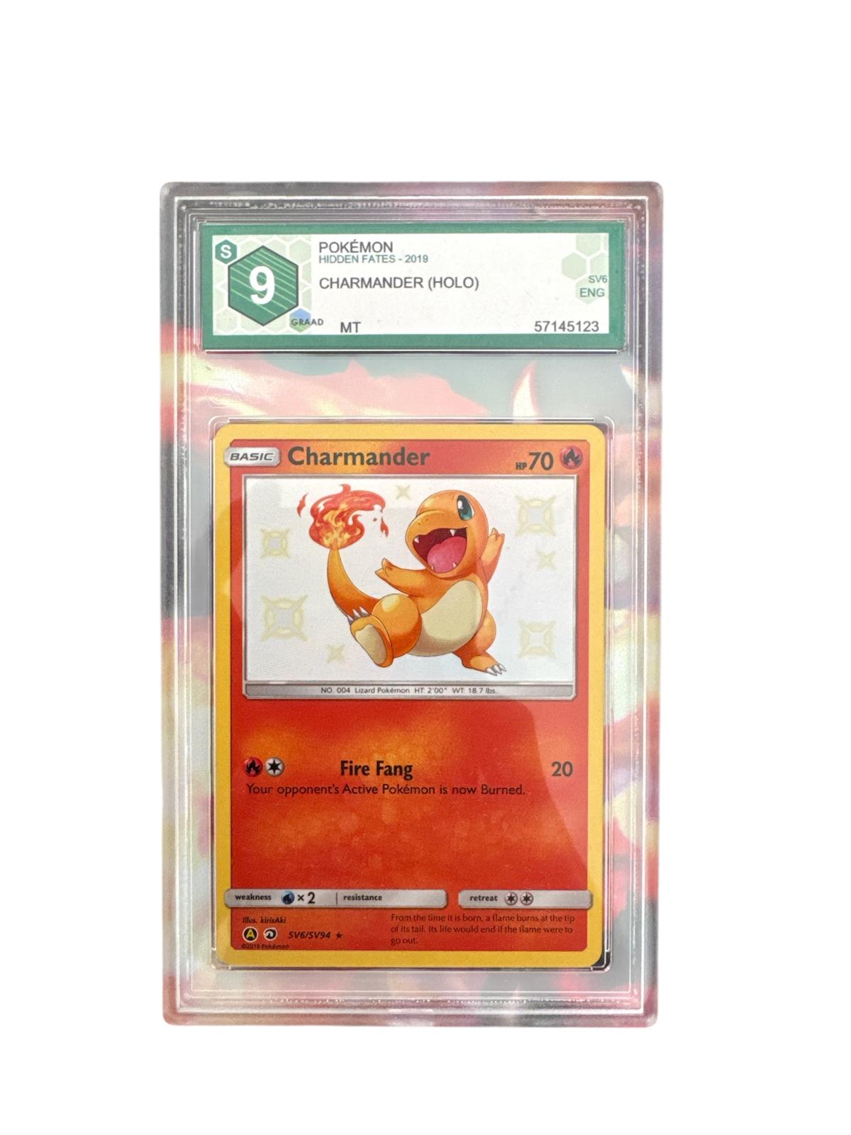 CGC Pokemon ENG - Charmander SV6/SV94 Shiny Rare - Hidden Fates - Graad 9