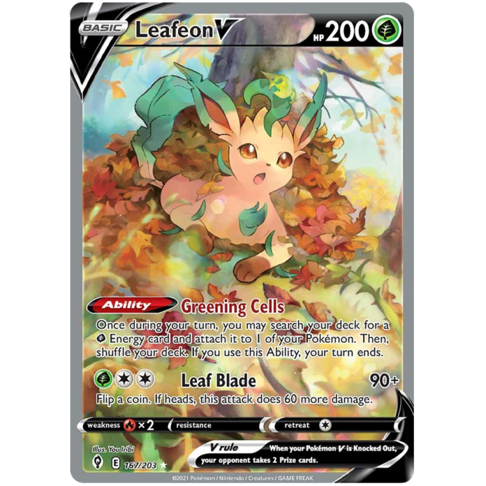 CGC Pokemon ITA - Leafeon V 167/203 Evoluzioni Eteree - Alternative Art Ultra Rare
