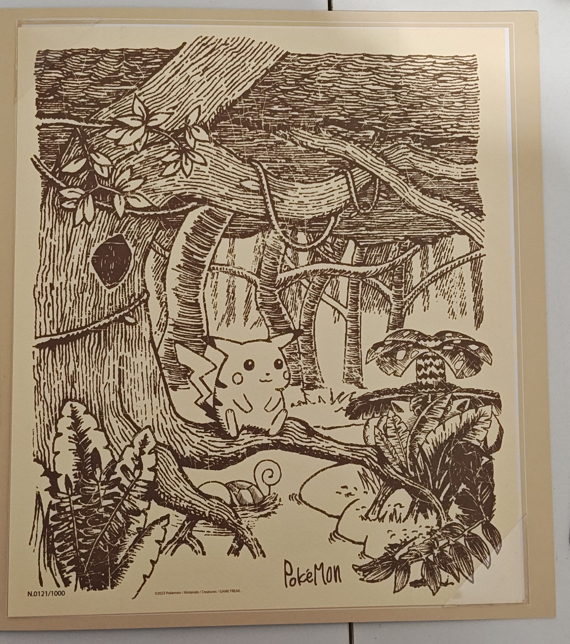 Pokemon x Filatelia Poste Italiane - Litografia 25° Anniversario - Pikachu n.121/1000