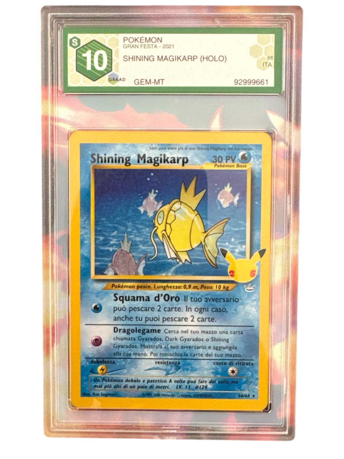 CGC Pokemon ITA - Shining Magikarp Holo 64/64 - Gran Festa - Graad 10