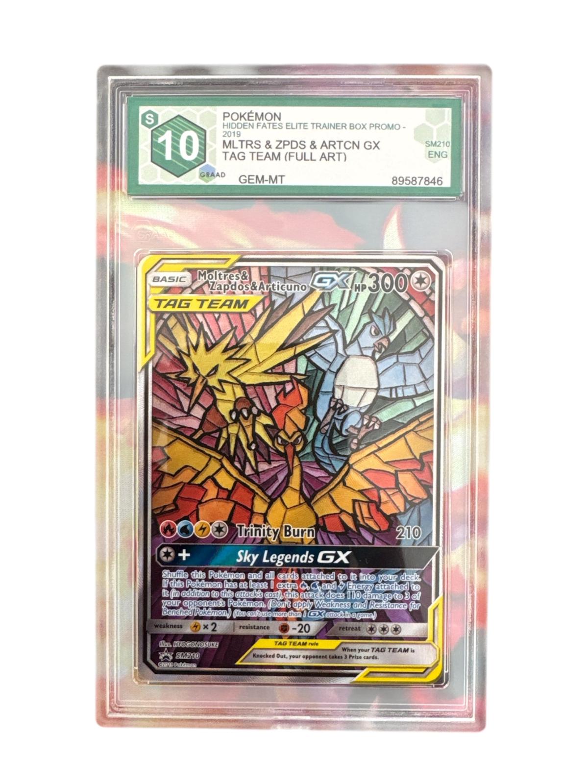 CGC Pokemon ENG - Moltres & Zapdos & Articuno Gx SM210 Promo - Hidden Fates - Graad 10