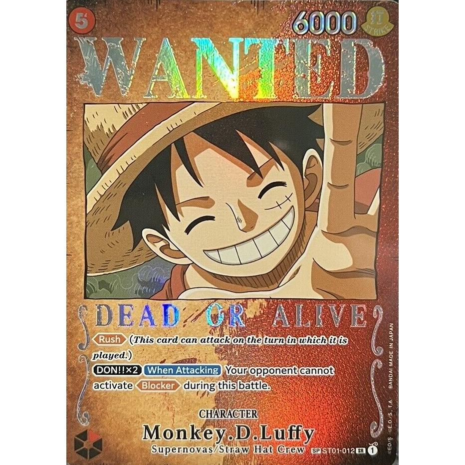 One Piece Card Game ENG - Monkey.D.Luffy Wanted Alternate - OP-03: Pillars of Strength